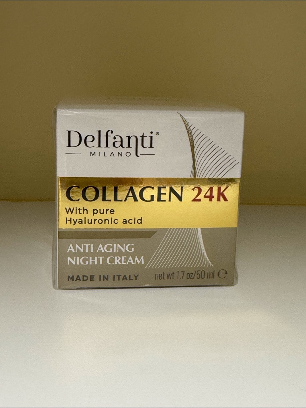 Delfanti Milano Collagen 24K Anti-Aging Night Cream - Gold Italy New Sealed